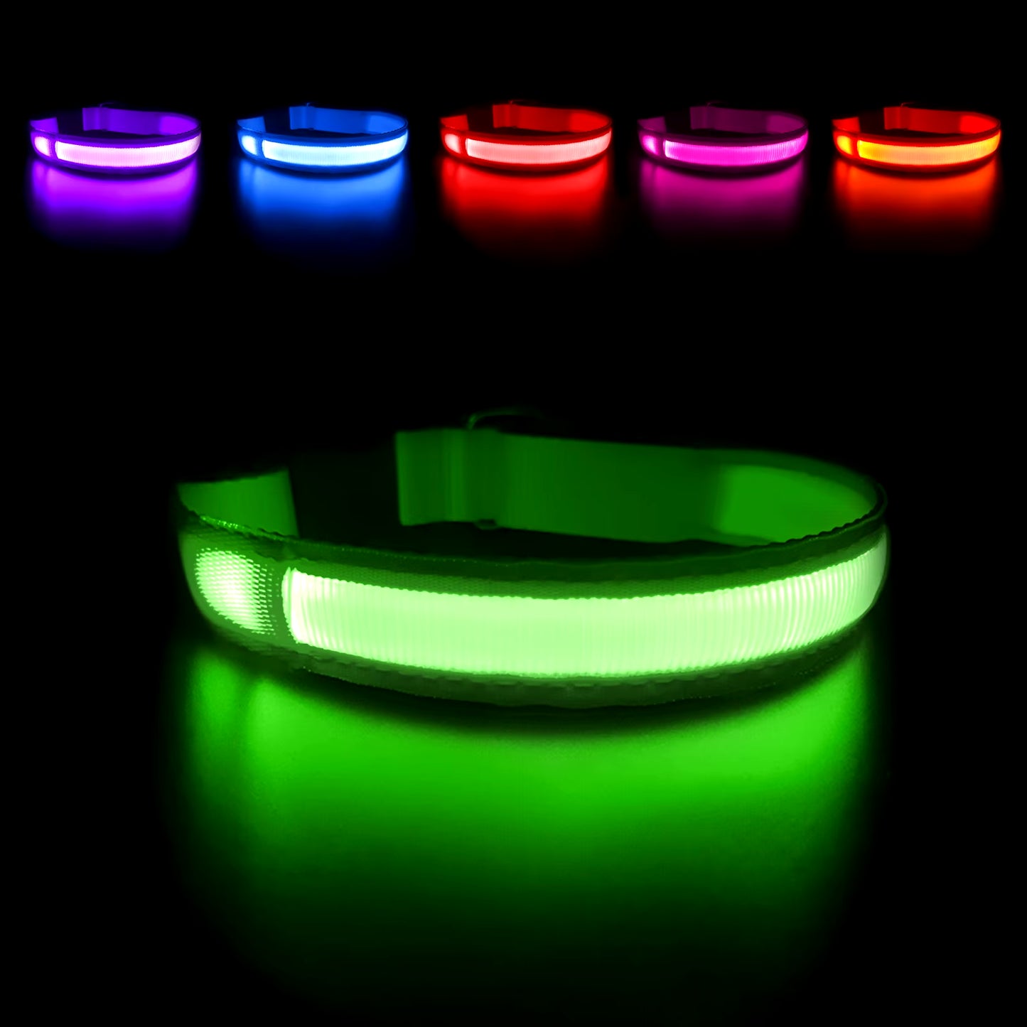 LED Dog Collar Luminous Pet Supplies Dog Collar Waterpoof Safety Glow Necklace Flashing Lighting up Collars Accessories