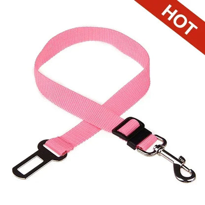 Adjustable Pet Car Seat Belt Harness for Dogs and Cats - Safety Lead Clip and Traction Accessories