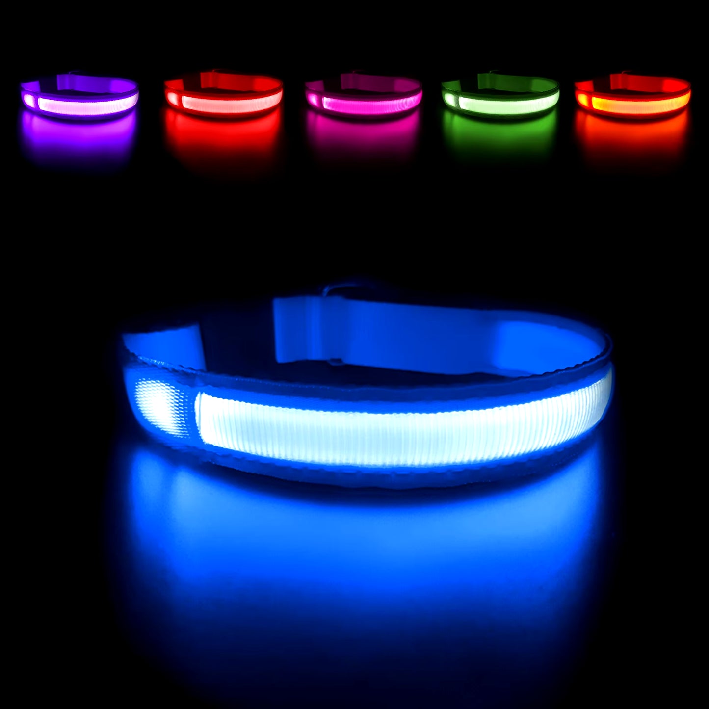 LED Dog Collar Luminous Pet Supplies Dog Collar Waterpoof Safety Glow Necklace Flashing Lighting up Collars Accessories